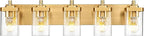 Bathroom Light Fixtures, 5-Light Modern Wall Sconces by Metwet
