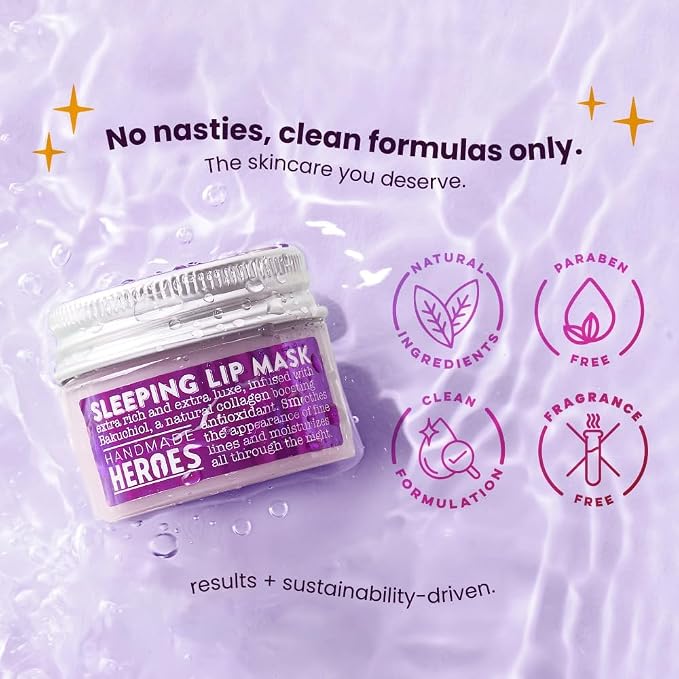 100% Natural Vegan Lip Butter Sleeping Lip Mask, Overnight Lip Moisturizer and - Image 3