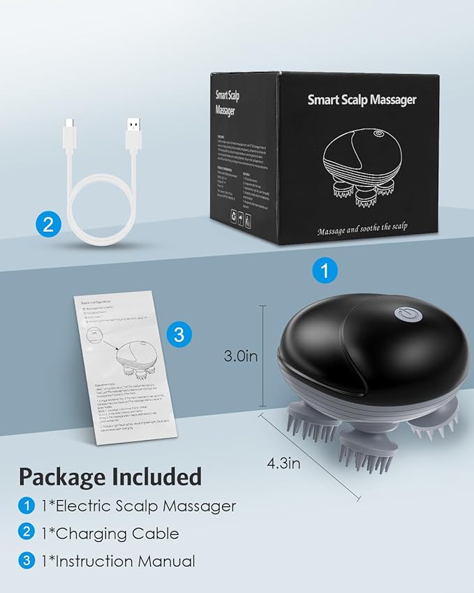 AMIR Electric Scalp Massager, Portable Head Scratcher - Image 7
