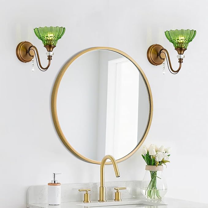 1 Piece Vintage Wall Sconce, 1-Light Matte Antique Brass Finish Wall Sconce - Image 7
