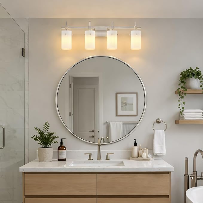 SOLFART 4 Light Bathroom Vanity Lights Over Mirror, Vintage Bathroom Lighting - Image 2