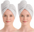 100% Turkish Cotton Hair Towel Wrap 2 Pack – Oeko-TEX Certified Quick Dry Turban by Seritaine