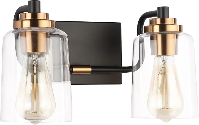 SOLFART Vintage Bathroom Vanity Light Black Bathroom Light fixtures Over Mirror by SOLFART