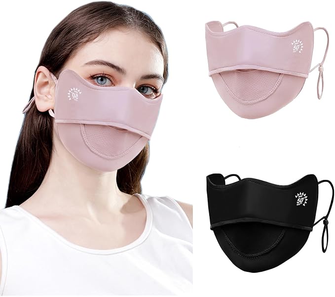 2Pcs UV Face Mask, Sun Masks for Women, Cooling Breathable Face Cover for by Unknown