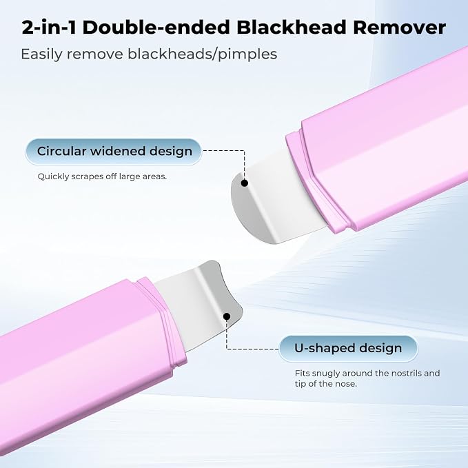 Blackhead Remover Tool Face Scrubber: PETYDOOT Double-Headed Face Spatula Skin - Image 3