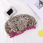 Vintage Leopard Print Shower Cap - Image 6