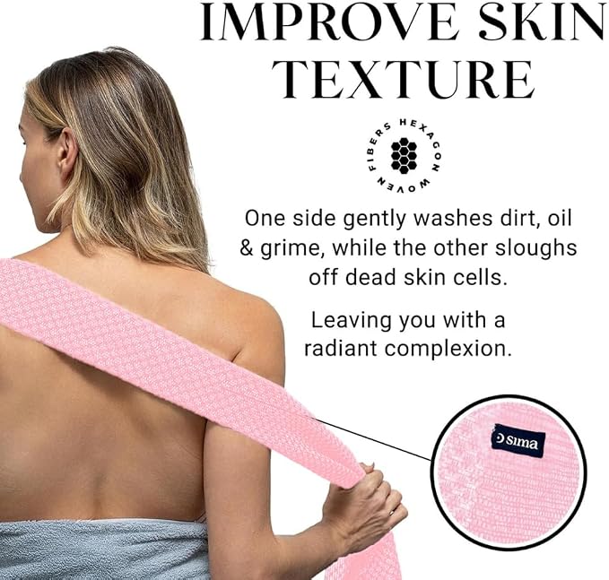 Sima Brand Exfoliating Washcloth Face & Body Scrub Towel - Image 5