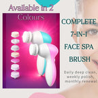Facial Cleansing Brush Face Scrubber, 7-in-1 Electric Spin Cleanser Brushes - Image 2