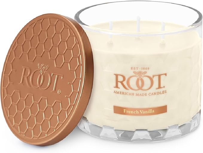 Root Candles Scented Candles Honeycomb Glass Premium Handcrafted Beeswax Blend by RootCandles