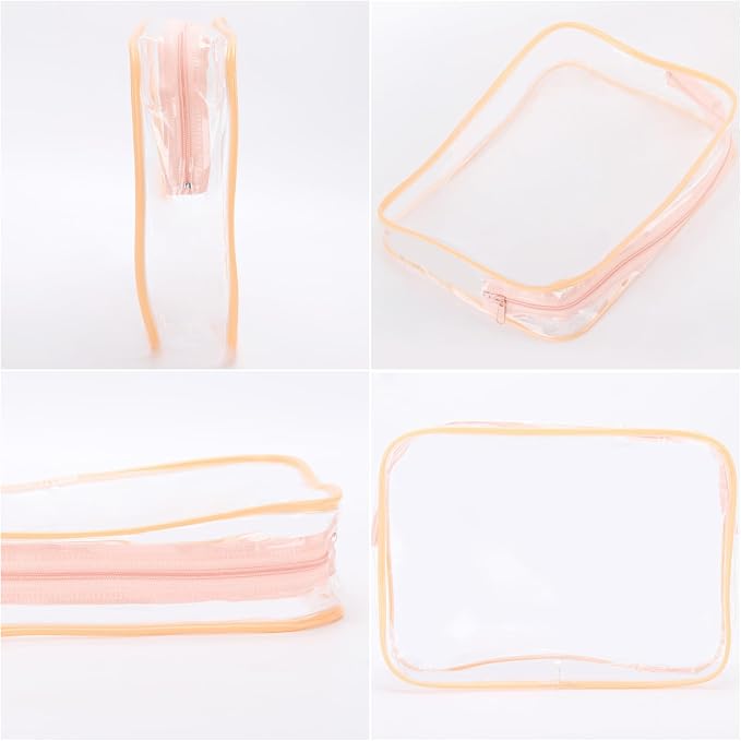 Tbestmax 10 Pack Clear Cosmetic Bags Makeup Bags Portable Waterproof TSA - Image 4