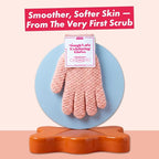 Handmade Heroes Tough Love Exfoliating Gloves – 2pc Reusable Body Washcloth Mitt - Image 2