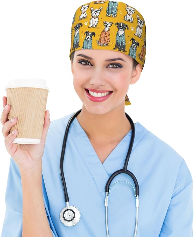 Alligator Ice Cream Working Cap, Scrub Cap - Image 6