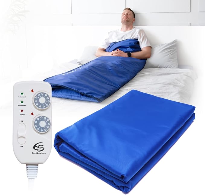 Heating Blanket, Fat and Weight Lose, Portable Infrared Sauna Blanket 71x87 In by Ecosapiens