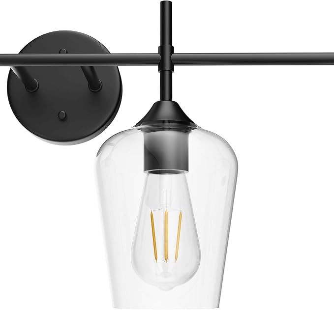 Ralbay Vintage Bathroom Vanity Lighting Fixtures 4-Lights Industrial Matte - Image 8