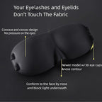 ALASKA BEAR Sleep Mask 2 Straps, Deep Concave Molded Foam Mask - Image 3