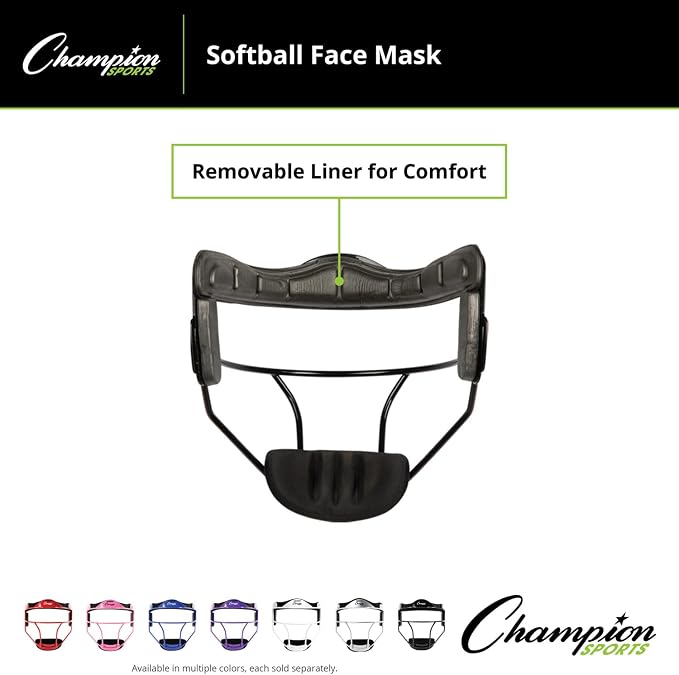 Champion Sports Steel Softball Face Mask – Durable Fielder’s Mask - Image 5