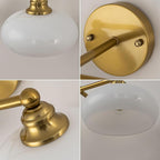 GoYeel Bathroom Light Fixtures Over Mirror, Vintage Gold Double Arm Vanity - Image 4