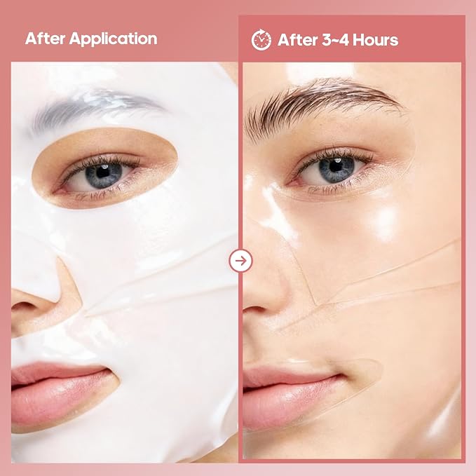 Collagen Face Mask Skincare, Hydrating & Firming Hydrogel Face Masks, - Image 3
