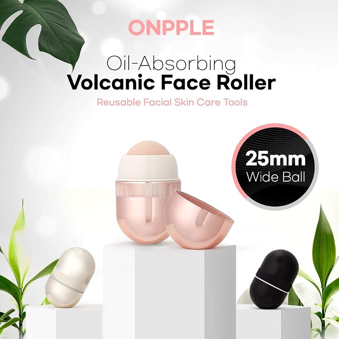 Korean Beauty Oil-Absorbing Volcanic Face Roller, Portable and Reusable - Image 2