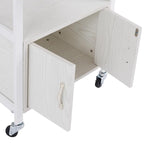 Salon Trolley Cart with Wheels, Mobile Utility Storage Cabinet with 1 Drawer & - Image 4