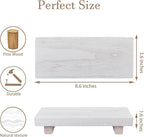zoocatia Small Wood Tray Pedestal Stand Farmhouse Bathroom Decor Decorative - Image 5