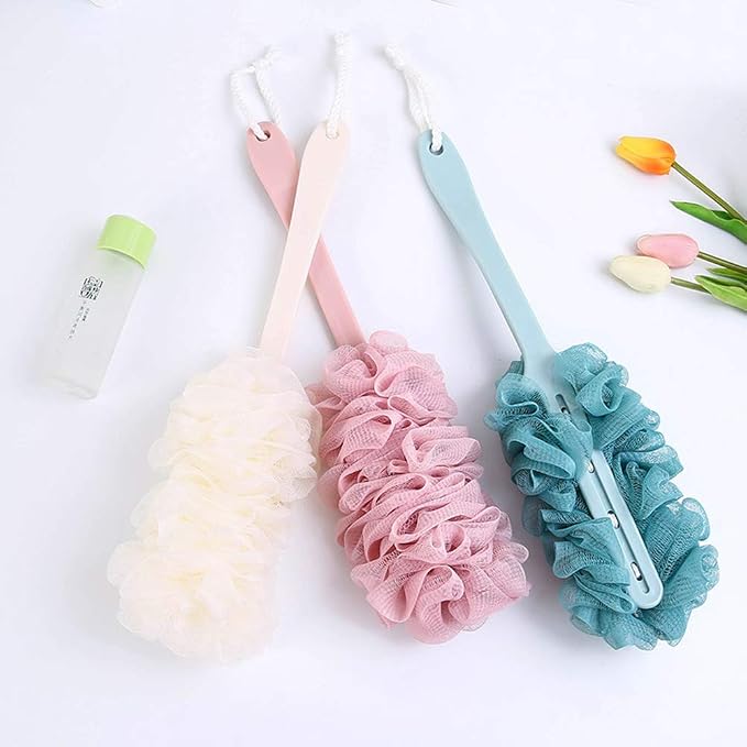 Back Scrubber for Shower, Loofah Long Handle Bath Body Brush, Soft Nylon Mesh - Image 8