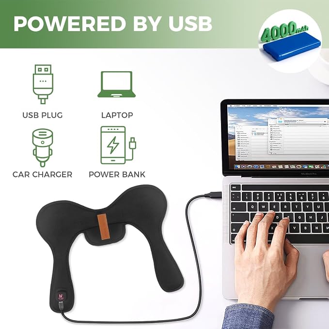 Cordless Electric Heating Pad for Neck and Shoulder, Portable Heated Neck Wrap - Image 5