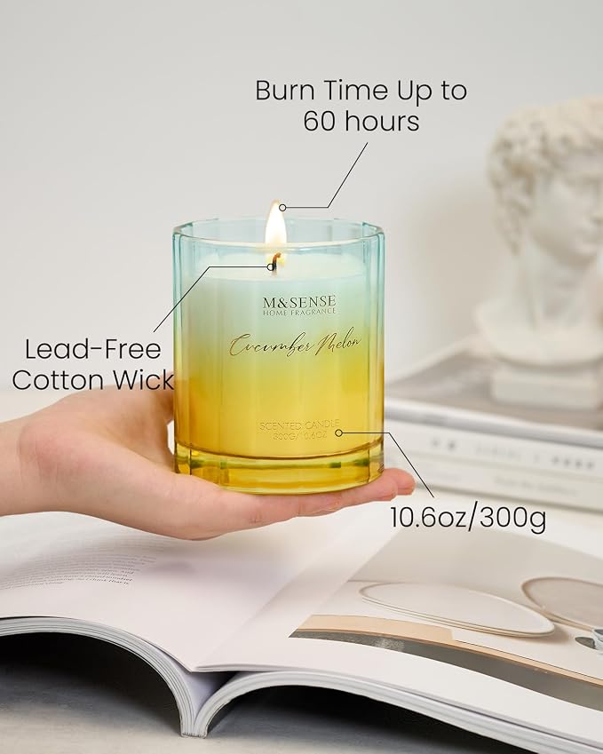 M&SENSE Cucumber Melon Scented Candle - Image 4