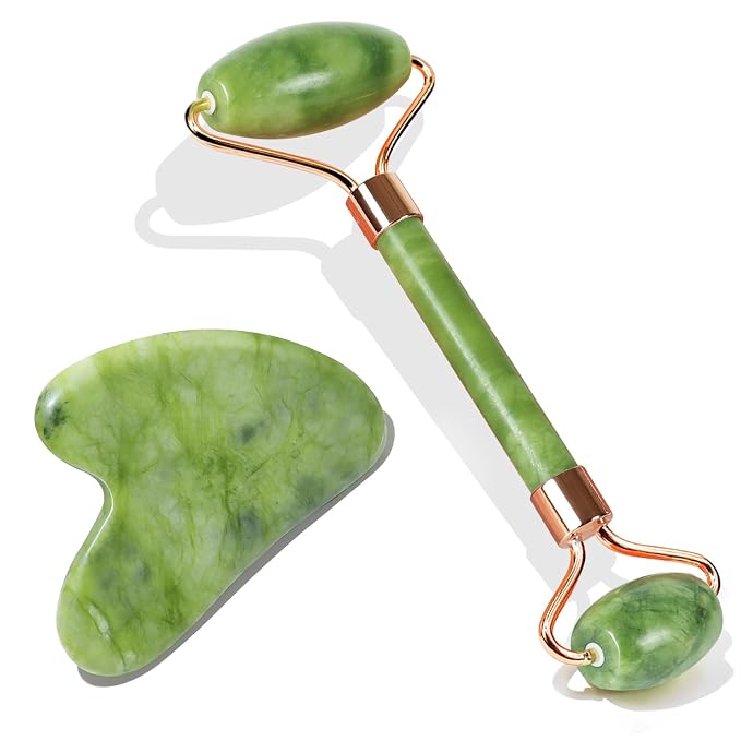 BAIMEI IcyMe Jade Face Roller & Gua Sha, Facial Beauty Skin Care Tools by BAIMEI