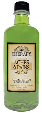 Village Naturals Therapy Foaming Bath Oil, Aches and Pains, 16 Ounce by VillageNaturalsTherapy