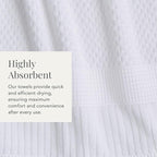 NY Loft 100% Cotton 6 Piece Bath Towel Set | White Towels | Oeko-TEX® Standard - Image 6