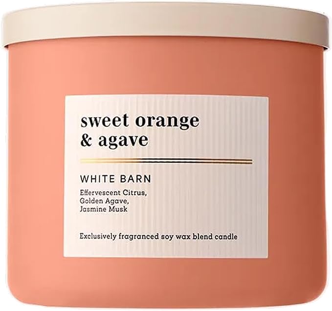 Bath & Body Works 3-Wick Candle, Sweet Orange & Agave Citrus Candle, Strong by BathBodyWorks