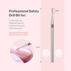 MelodySusie 1.2mm Pear Shape Cuticle Clean Nail Drill Bit 3/32'', Professional - Image 5