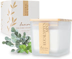 Eucalyptus Mint Scented Candle, 7.04oz 40 Hour Burn, Natural Soy Wax by Aeviva