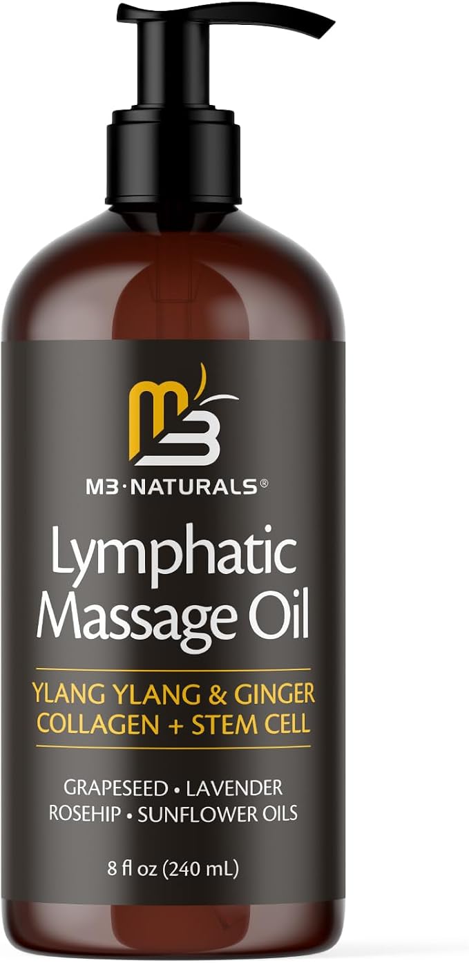 Lymphatic Massage Oil for Massage Therapy by M3Naturals