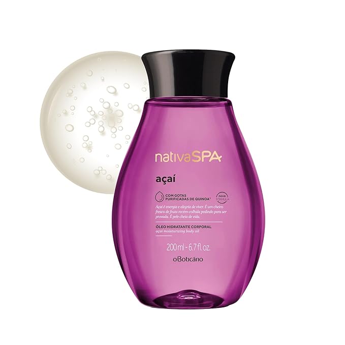 Nativa SPA by O Boticário, Açaí Body Oil, Scented Moisturizer, 6.8 Ounce by NativaSPA