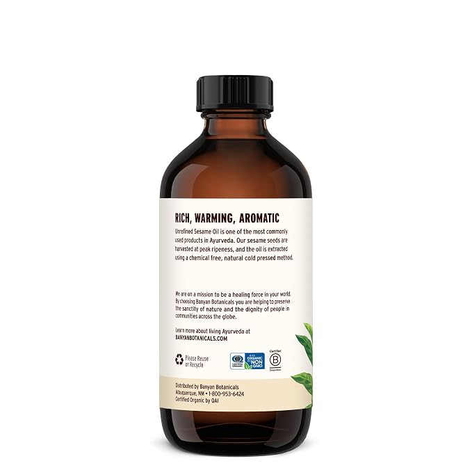Banyan Botanicals Sesame Oil – Organic & Unrefined Sesame Oil - Image 8