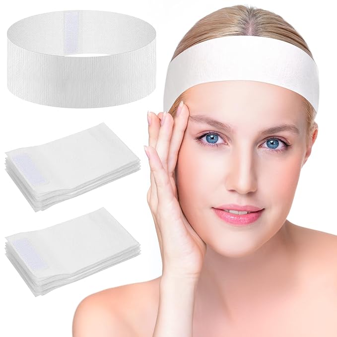 Sublaga 40 Pack Spa Headband for Women Disposable Skincare Headbands for by Sublaga