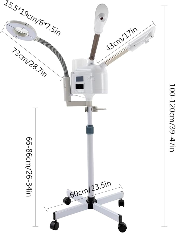 3 in 1 Facial Steamer, Professional Rolling Facial Steamer - Image 5