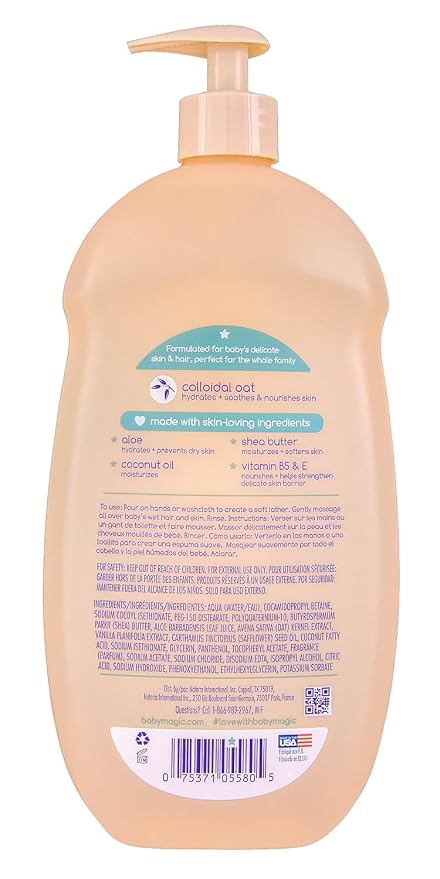 Baby Magic Soothing Hair & Body Wash, Vanilla & Oat, Soothes and Cleanses - Image 4