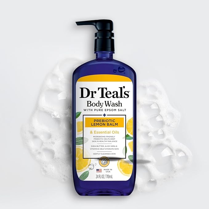 Dr Teal's Body Wash with Prebiotic Lemon Balm, Sage & Thyme Essential Oils - Image 7