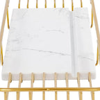 Stainless Steel Bathtub Tray, Expandable Marble Bath Tray - Image 6