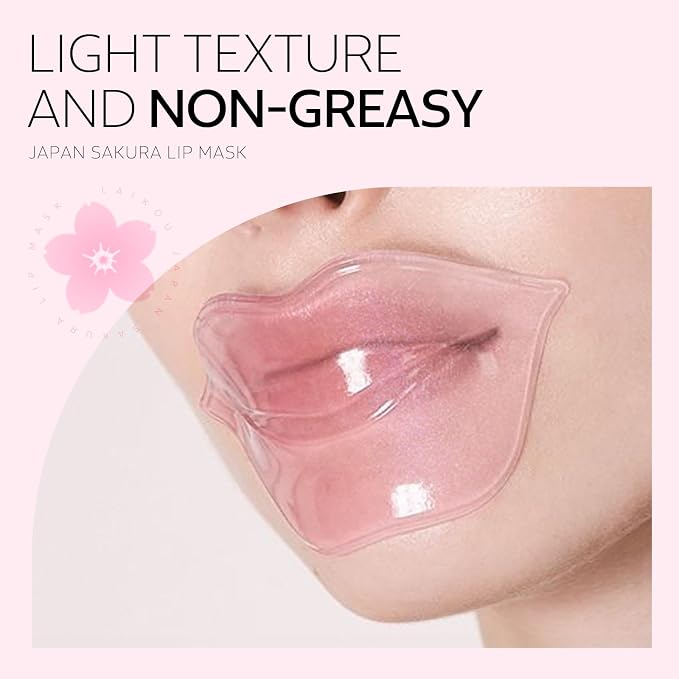 AKARY Sakura 10 Pieces Hydrating Lip Mask, Lip Sleep Mask Collagen Crystal Lip - Image 6