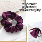 Silk Satin Sleeping Eye Mask, Dark Purple Sleep Eye Mask Night Blindfold - Image 4