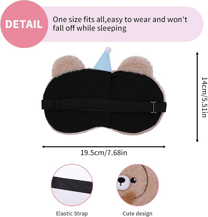PERFECTSIGHT Sleep Eye Masks, Cute Sleep Eye Cover Lightweight Adjustable - Image 7
