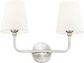 2-Light Bathroom Light Fixtures, Brushed Nickel Vanity Lights, Double Wall by Metwet
