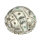 100 Dollar Money Shower Cap For Women Reusable Waterproof Double Layers Bath by YUZEKABZ