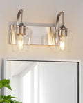 Brushed Nickel Bathroom Light Fixtures Bathroom Vanity Light by foucasalLighting