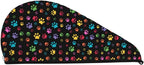 Colorful Paw Pattern Hair Towel Wrap Microfiber Fast Drying Hair Turban - Image 7