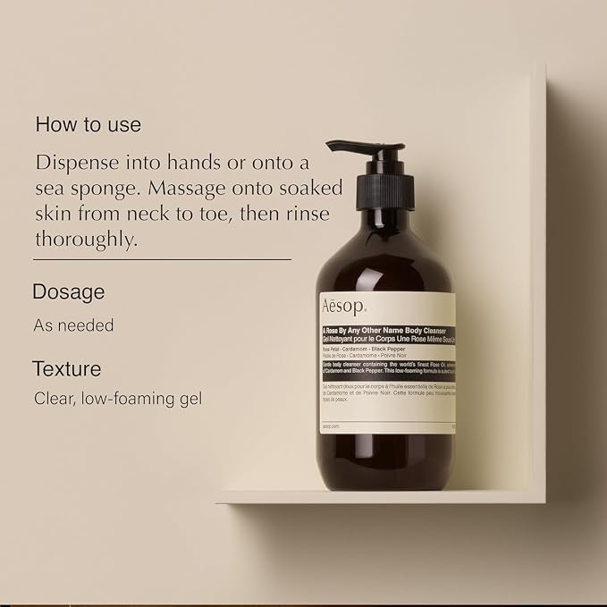 Aesop A Rose By Any Other Name Body Cleanser | Gentle Shower Gel - Image 2
